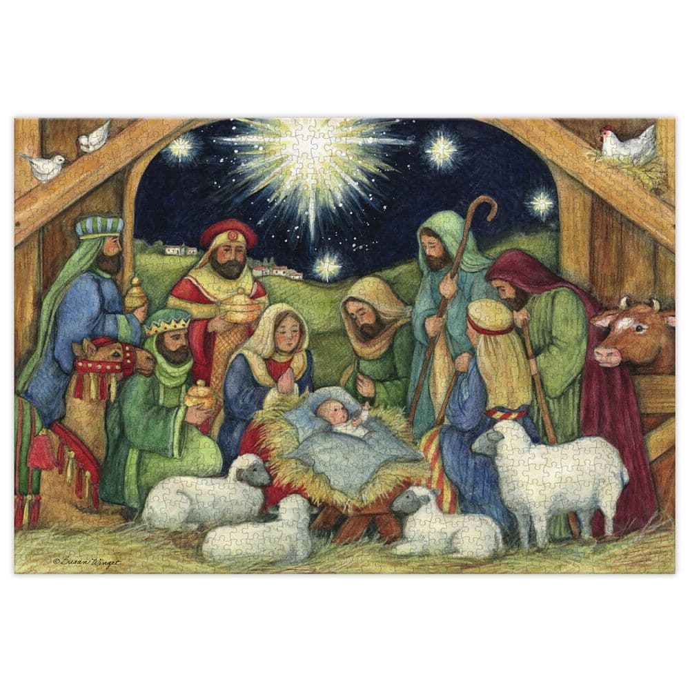 Nativity 1000 Piece Puzzle by Susan Winget - Calendars.com