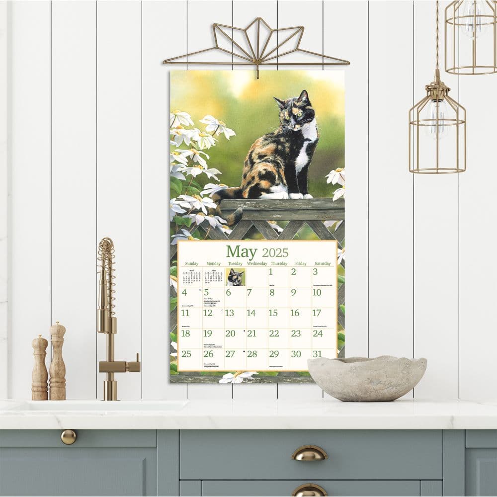 Cats in the Country 2025 Wall Calendar by Susan Bourdet