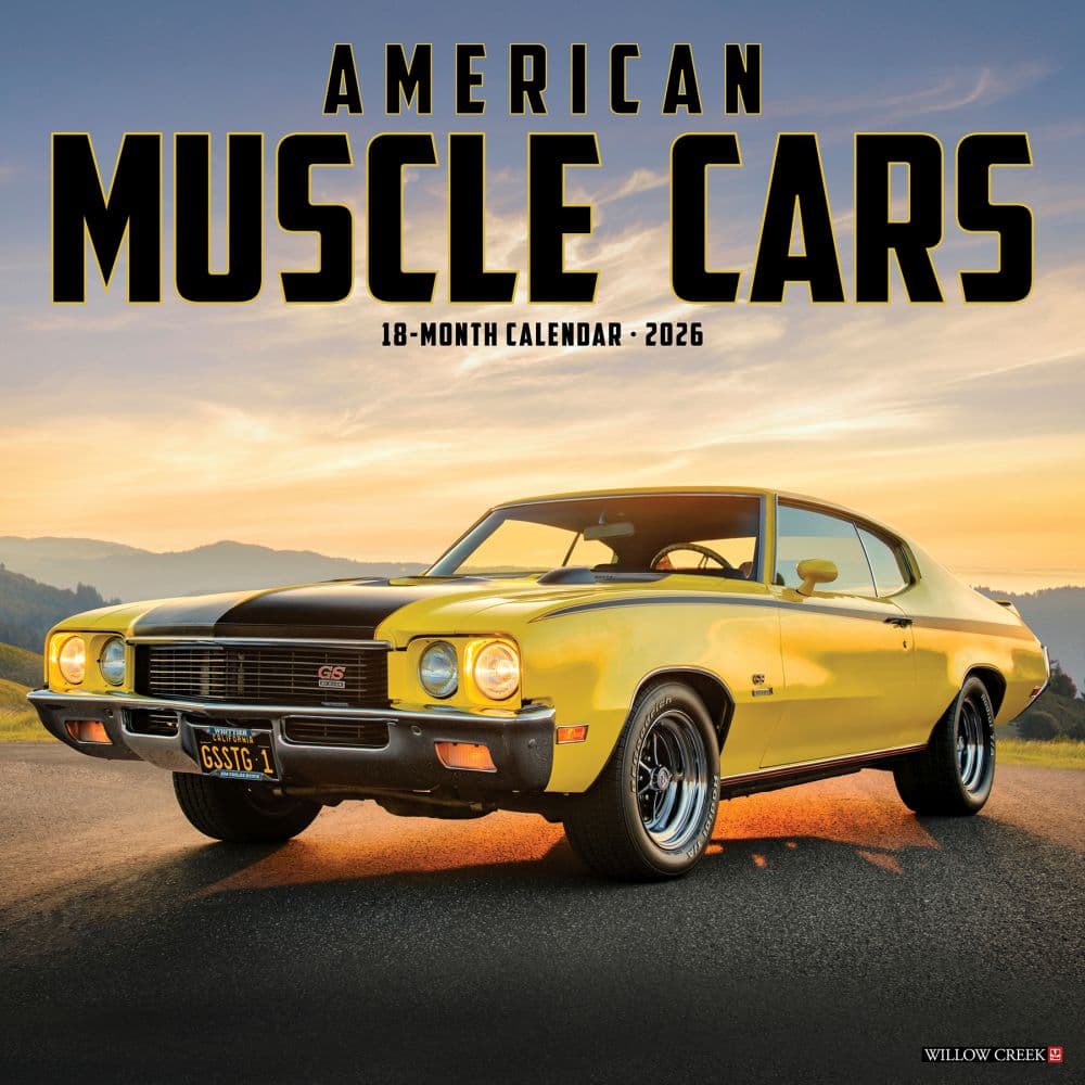 American Muscle Cars 2026 Wall Calendar  Main Image