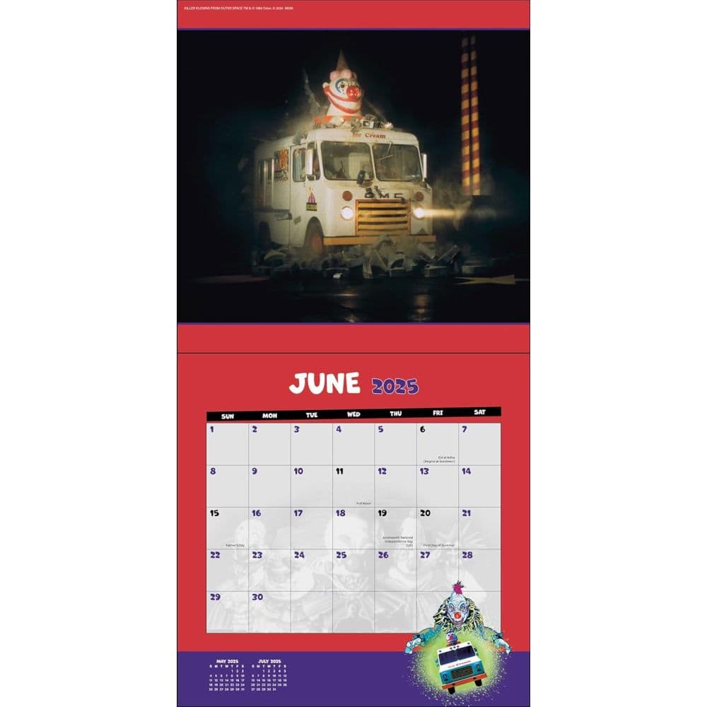 Killer Klowns from Outer Space 2025 Wall Calendar Third Alternate Image width=&quot;1000&quot; height=&quot;1000&quot;