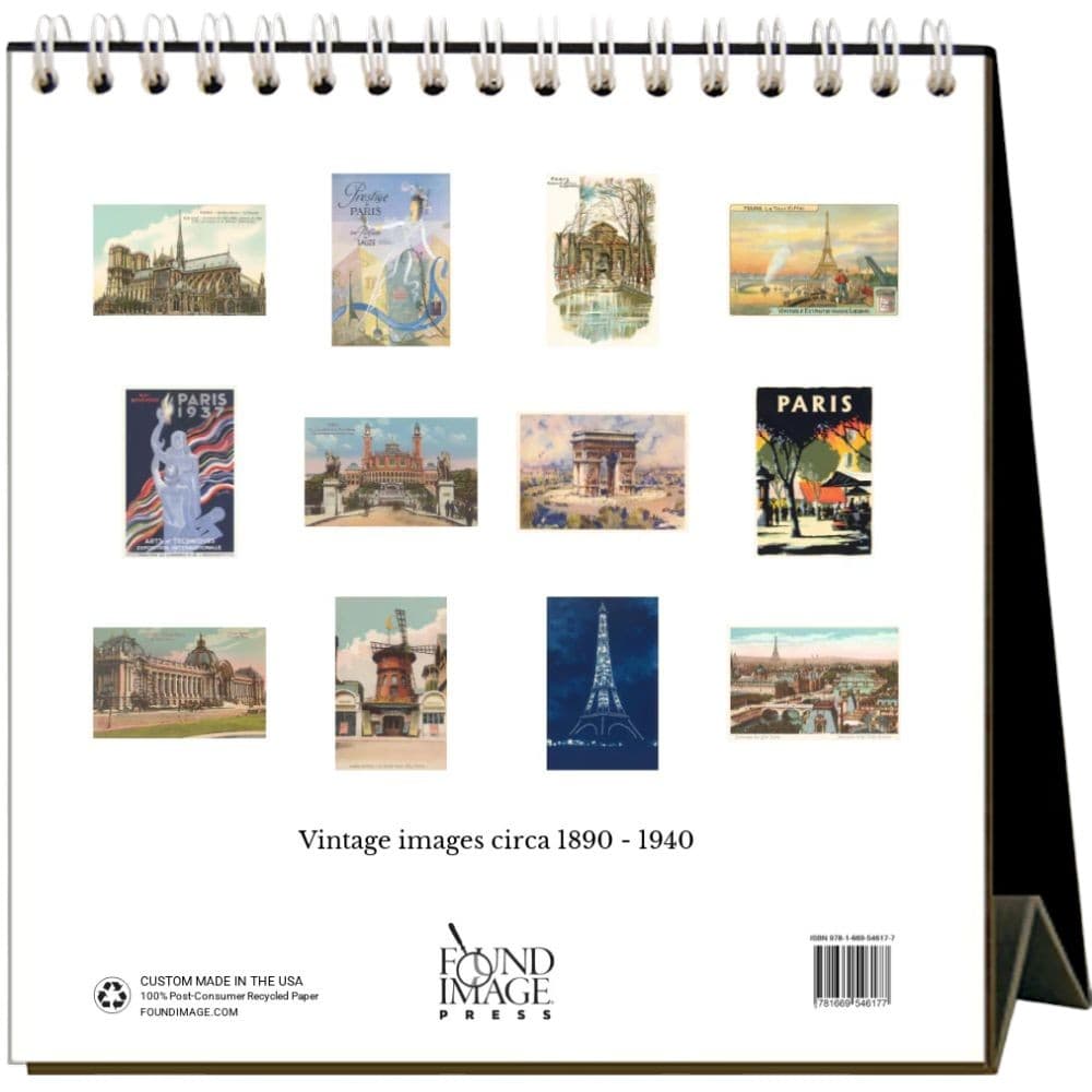 Paris Nostalgic 2026 Easel Desk Calendar First Alternate image