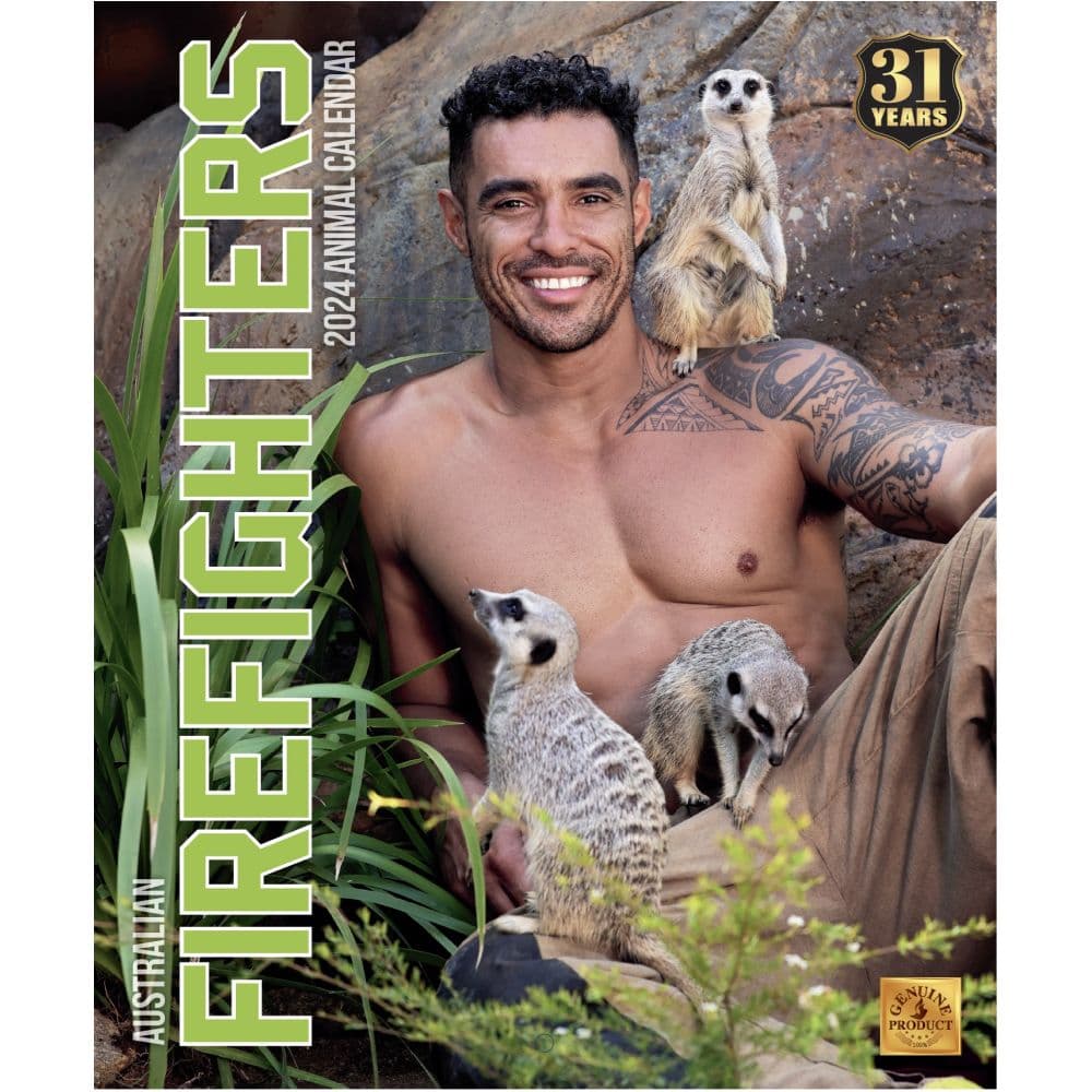 Australian Firefighters Mixed Animals 2024 Wall Calendar
