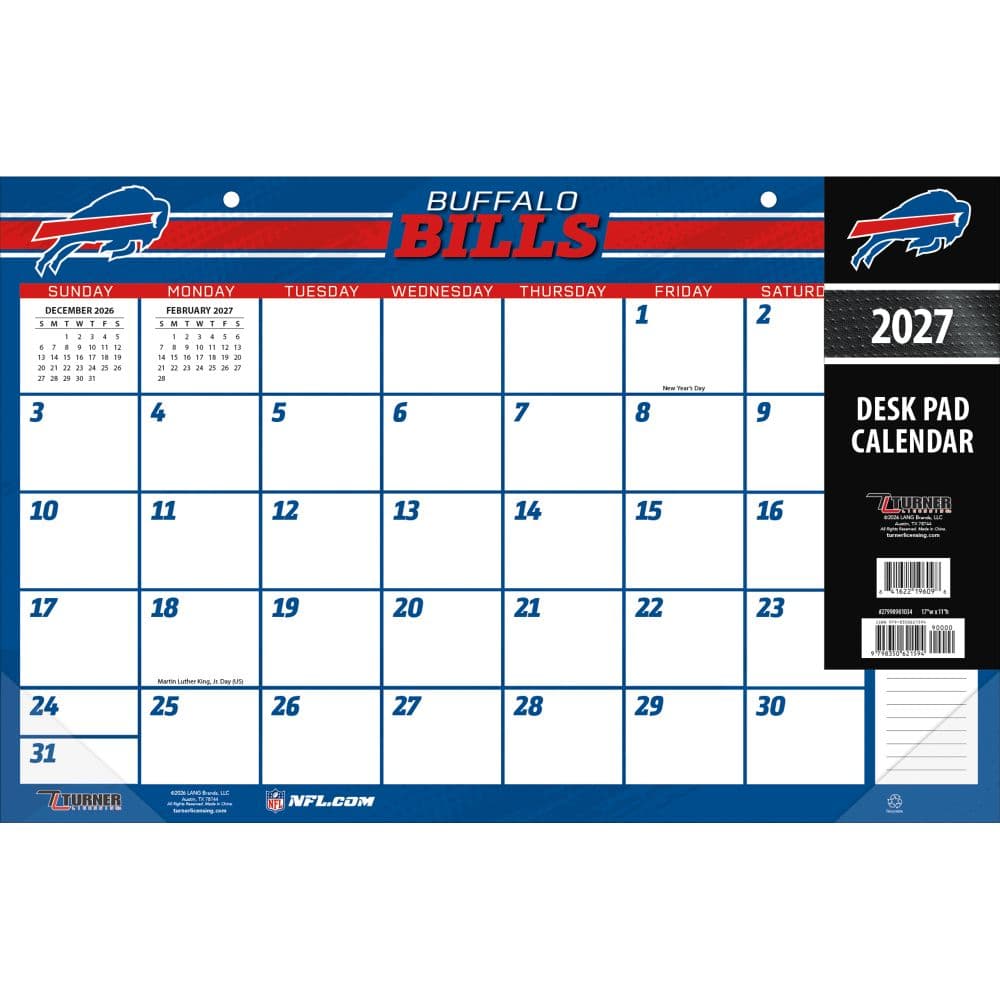 NFL Buffalo Bills Small 2027 Desk Pad