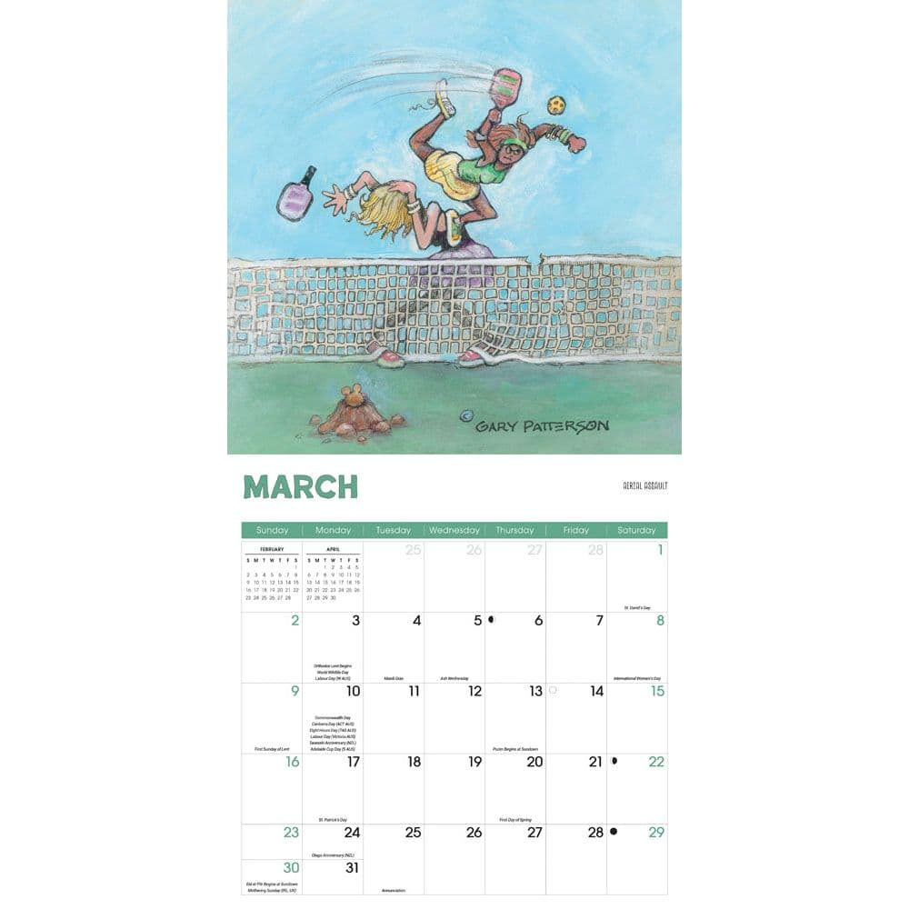 Pickleball Patterson 2025 Wall Calendar Second Alternate Image