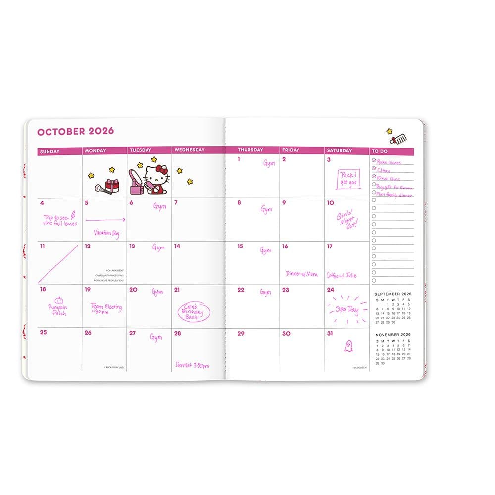 Hello Kitty Playful Pink Monthly 2026 Planner Second Alternate Image