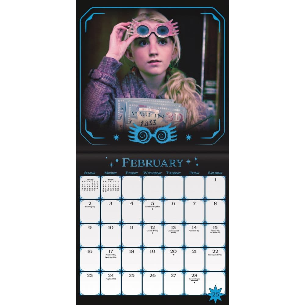 Harry Potter 2025 Mini Wall Calendar Alt3