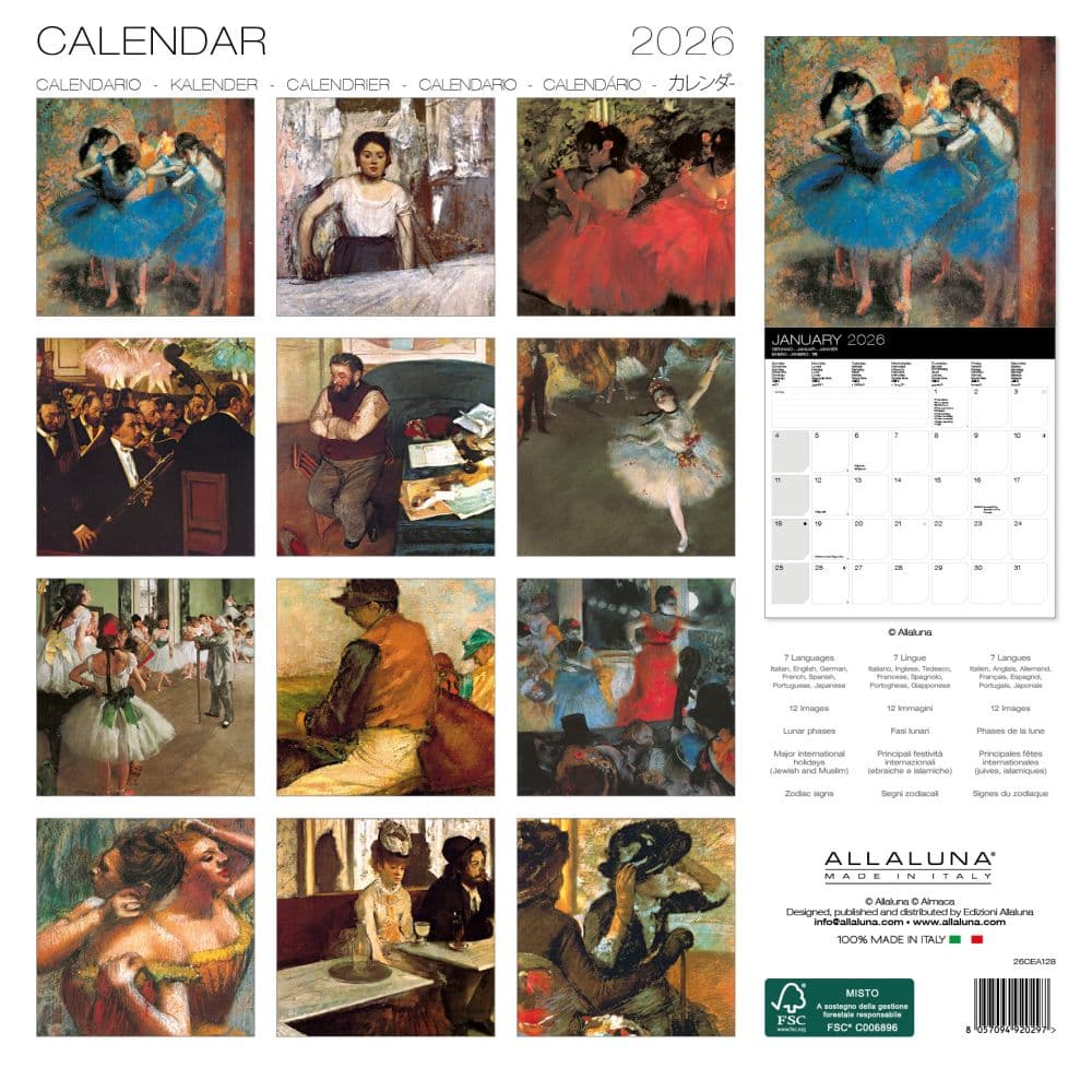 Degas 2026 Wall Calendar First Alternate Image