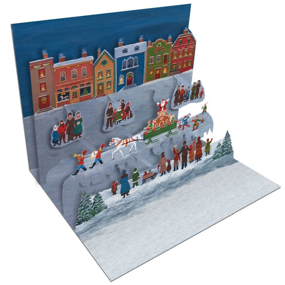 Folk Art Christmas 3d Pop Up Christmas Cards 8 Pack By Mary Singleton Calendars Com