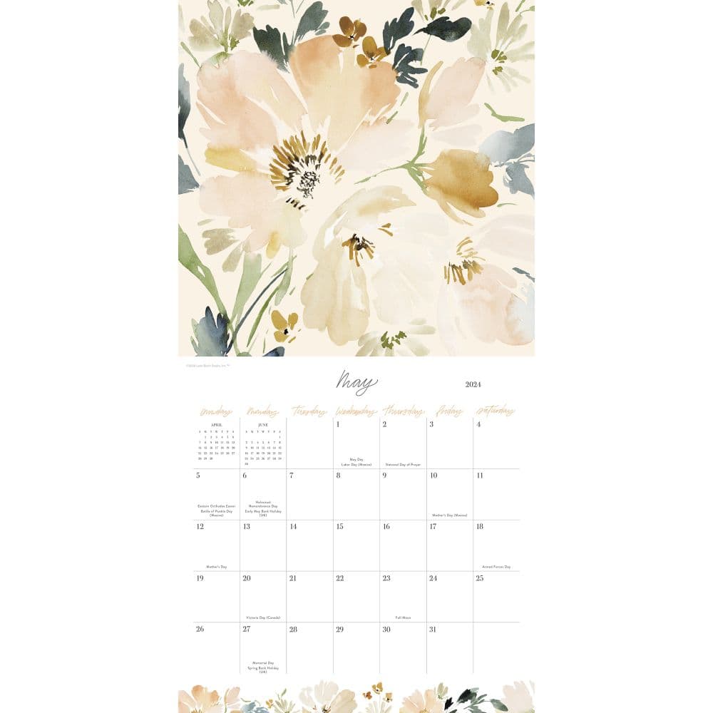 Leah Bisch Watercolor 2024 Wall Calendar Alternate Image 4