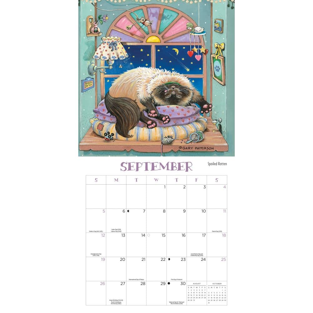 Cats 2027 Magnetic Calendar by Gary Patterson Fourth Alternate Image