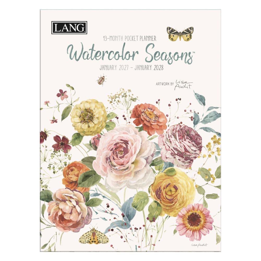 image Watercolor Seasons 2027 Monthly Pocket Planner by Lisa Audit