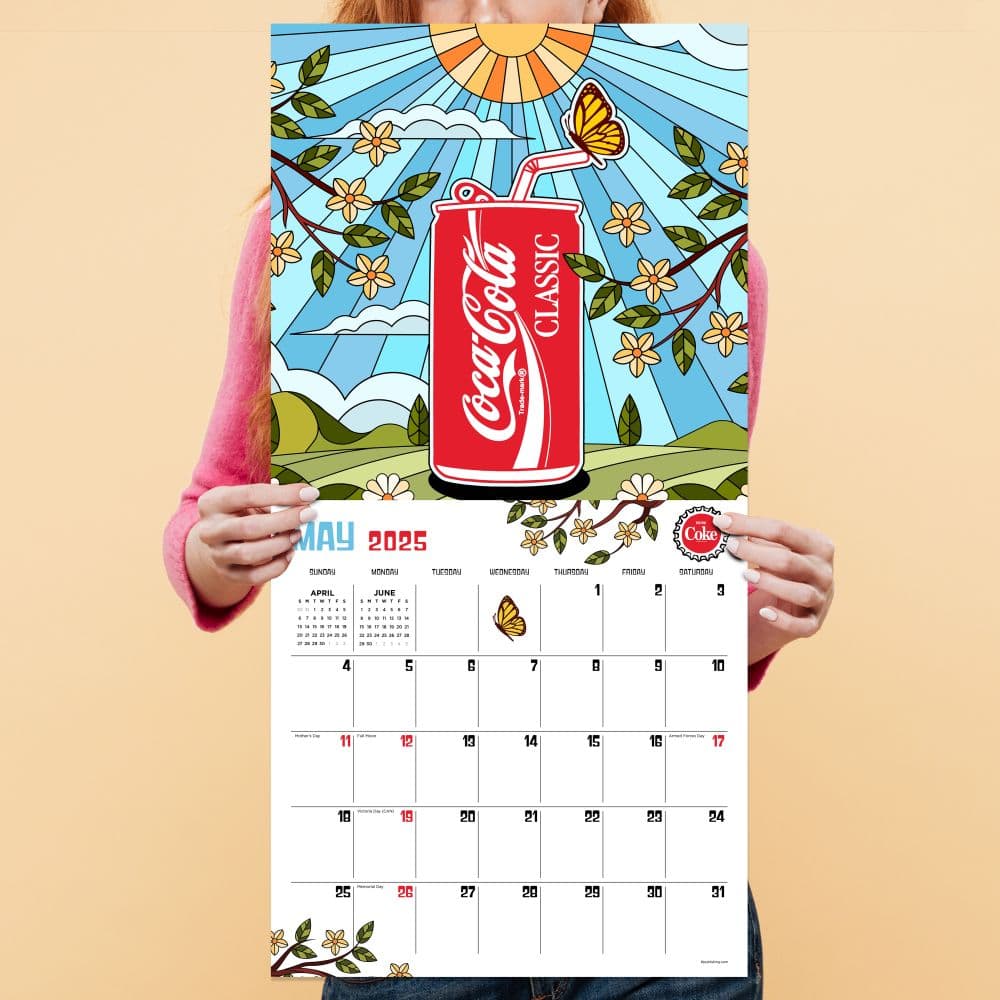 Coca Cola Nostalgia 2025 Wall Calendar size relationship