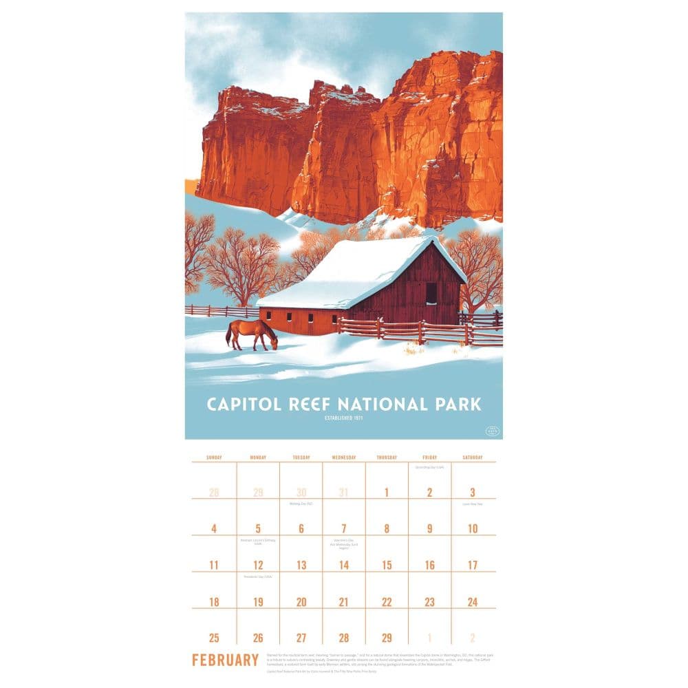 Art of the National Parks 2024 Wall Calendar_ALT1