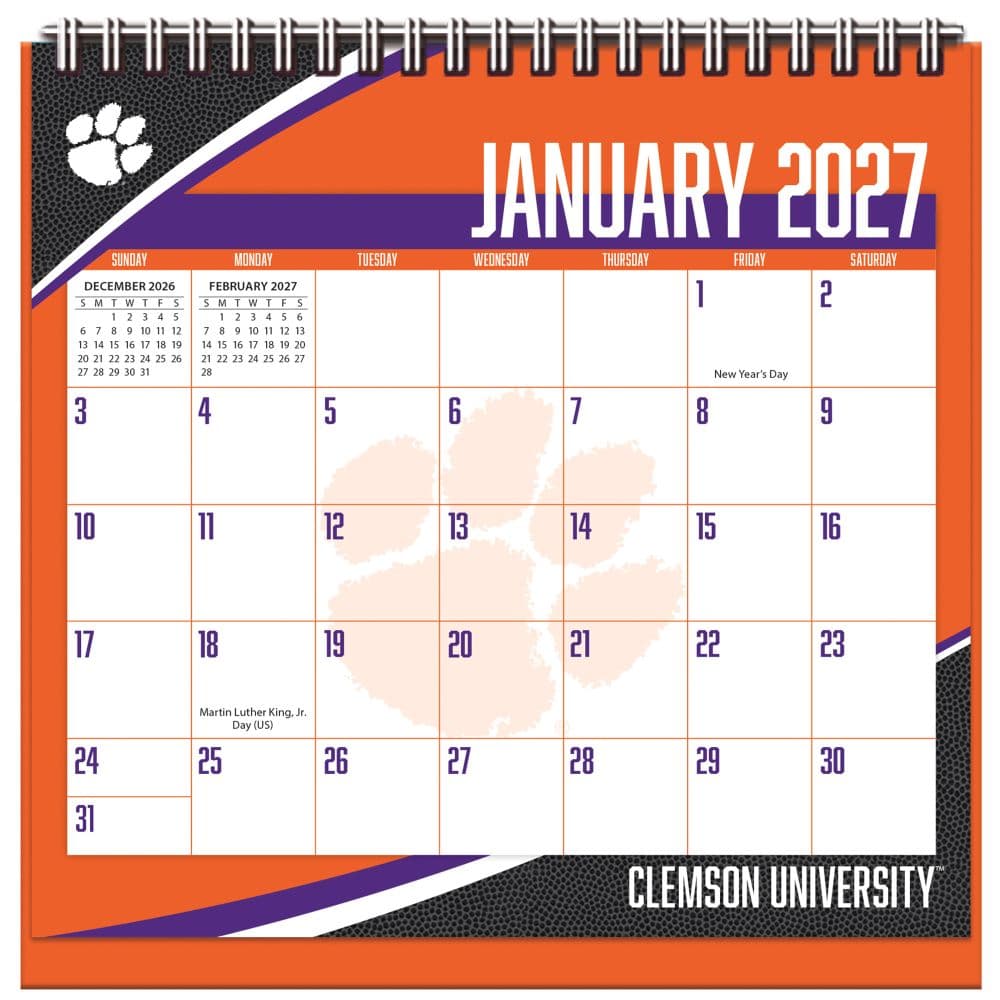 Clemson Tigers 2027 Easel Desk Calendar First Alternate Image