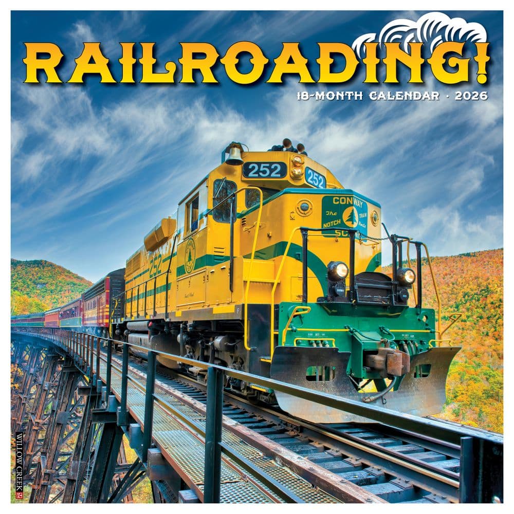 Railroading 2026 Wall Calendar   Main Image