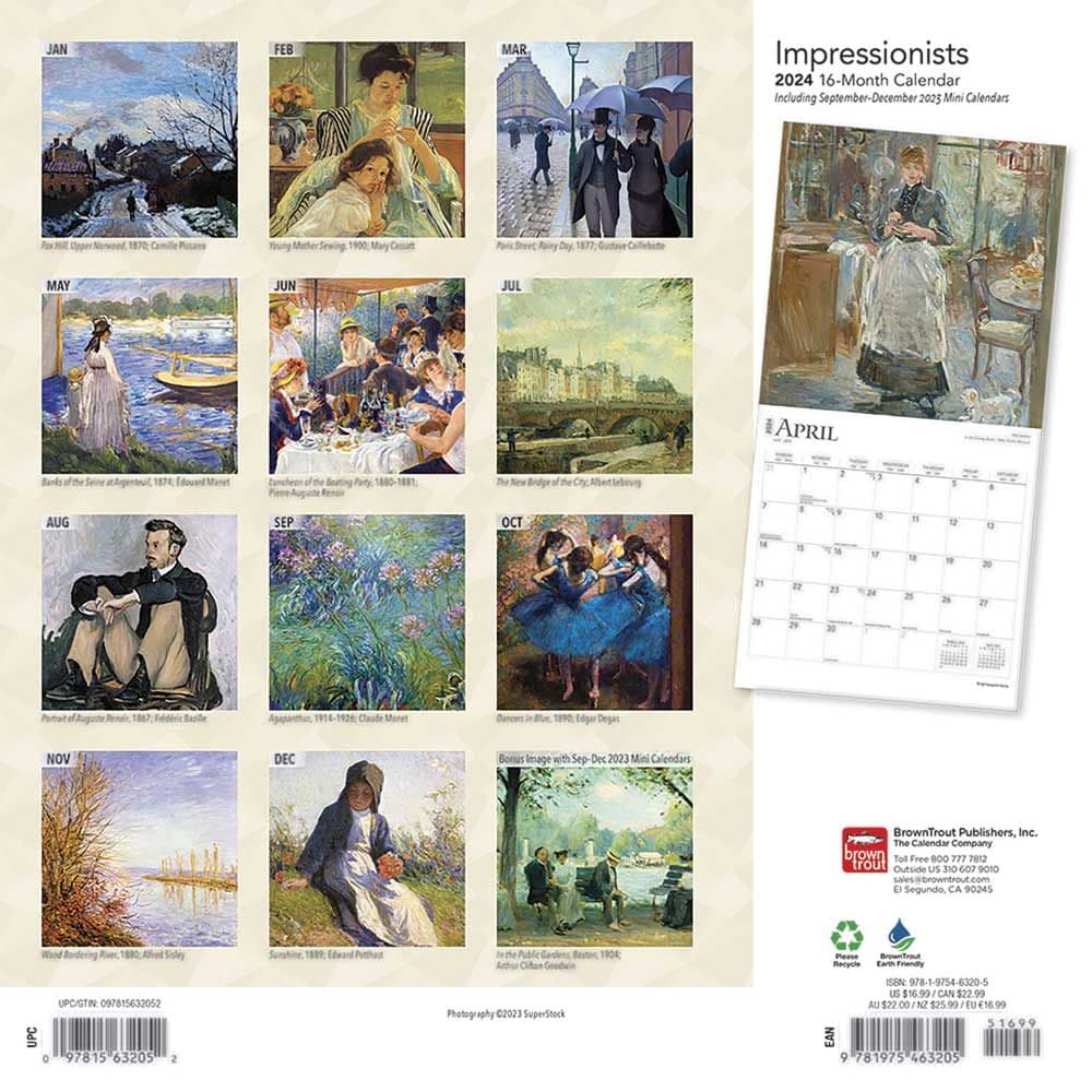 Impressionists 2024 Wall Calendar First Alternate Image width=&quot;1000&quot; height=&quot;1000&quot;