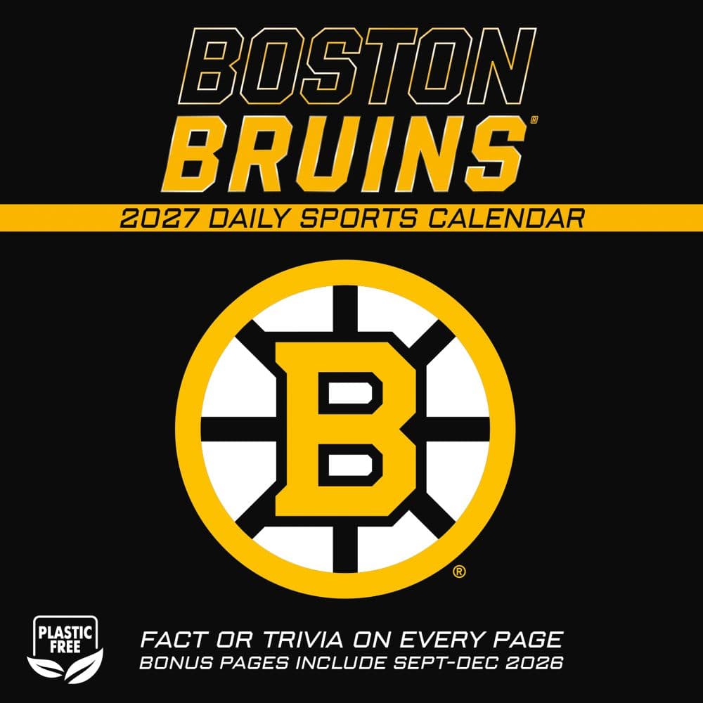 NHL Boston Bruins 2027 Desk Calendar First Alternate Image