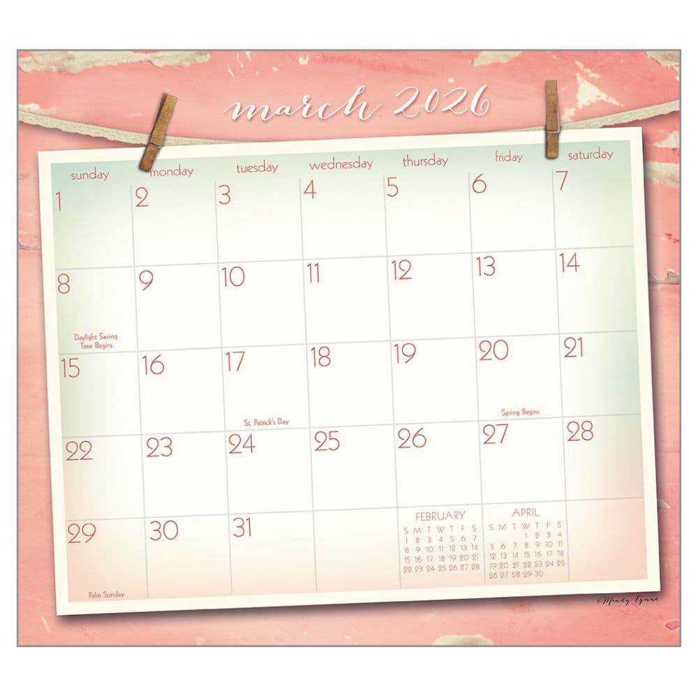 Vintage Pink by Mandy Lynne 2026 Wall Calendar Third Alternate Image