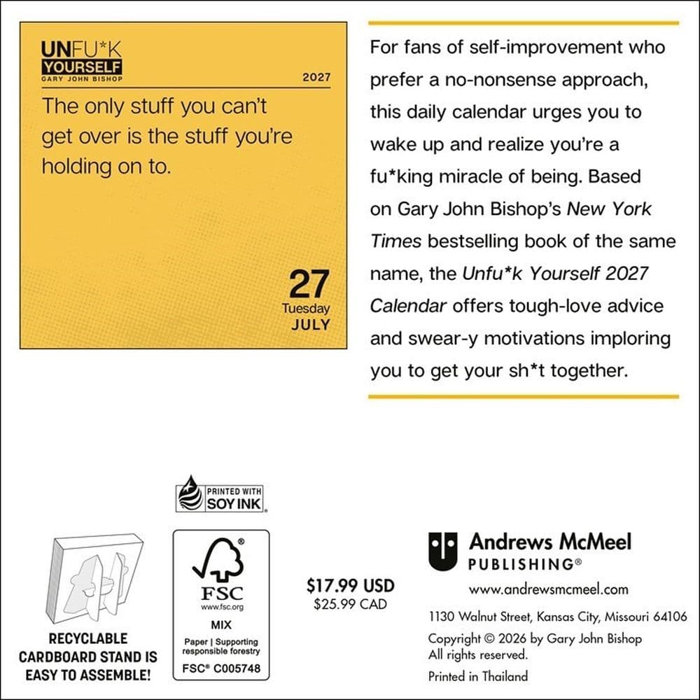 Unfu*k Yourself 2027 Desk Calendar First Alternate Image