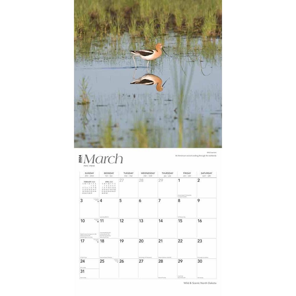 North Dakota 2024 Wall Calendar