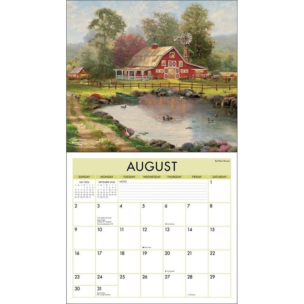 Thomas Kinkade Painter of Light 2026 Wall Calendar Second Alternate Image