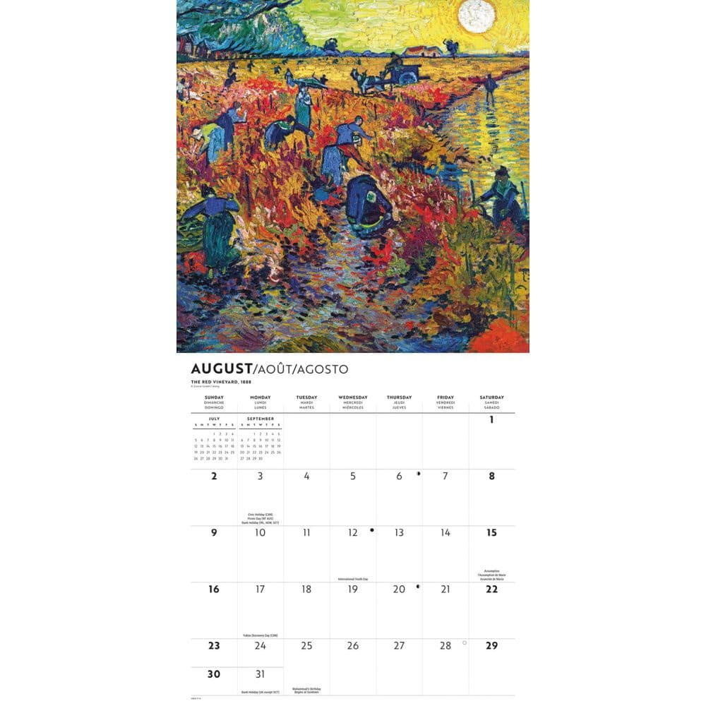 Van Gogh 2026 Wall Calendar Fourth Alternate Image