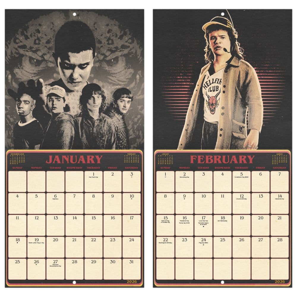 Stranger Things 2026 Mini Wall Calendar Fifth Alternate Image