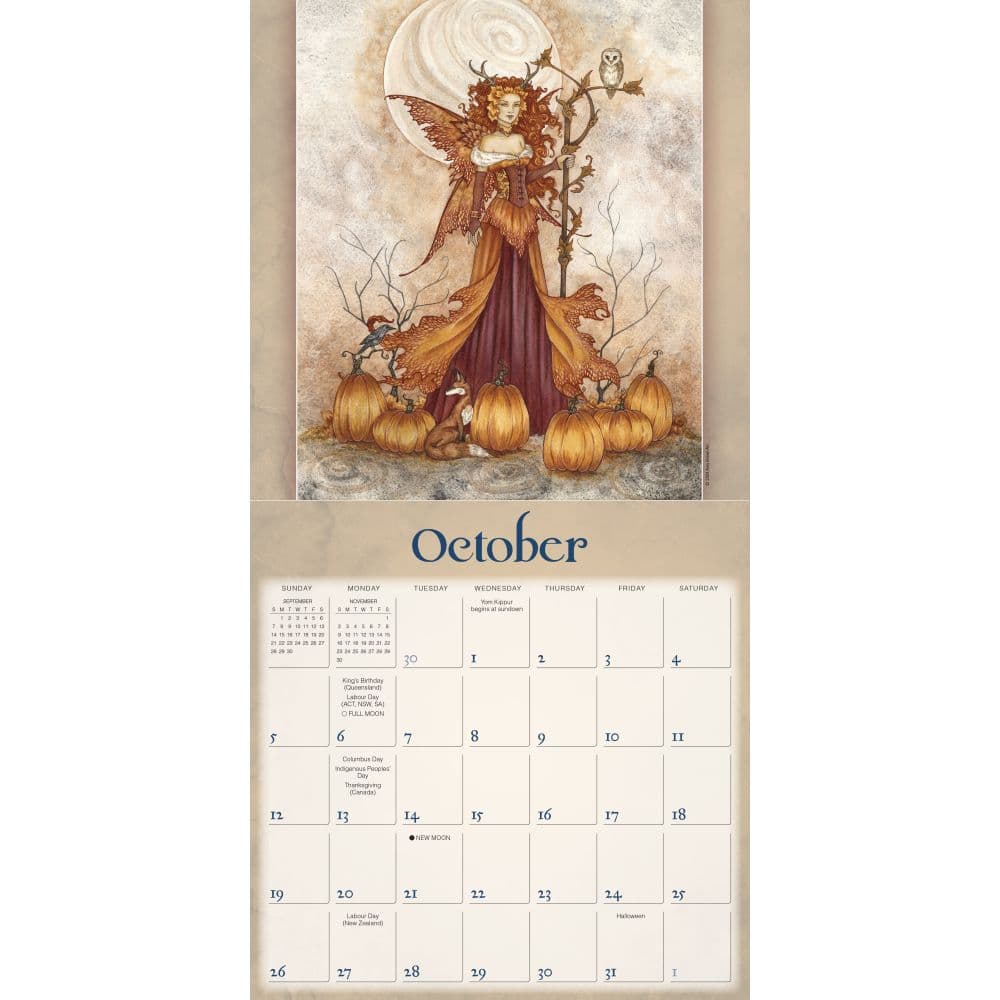 Faerie World by Amy Brown 2025 Wall Calendar