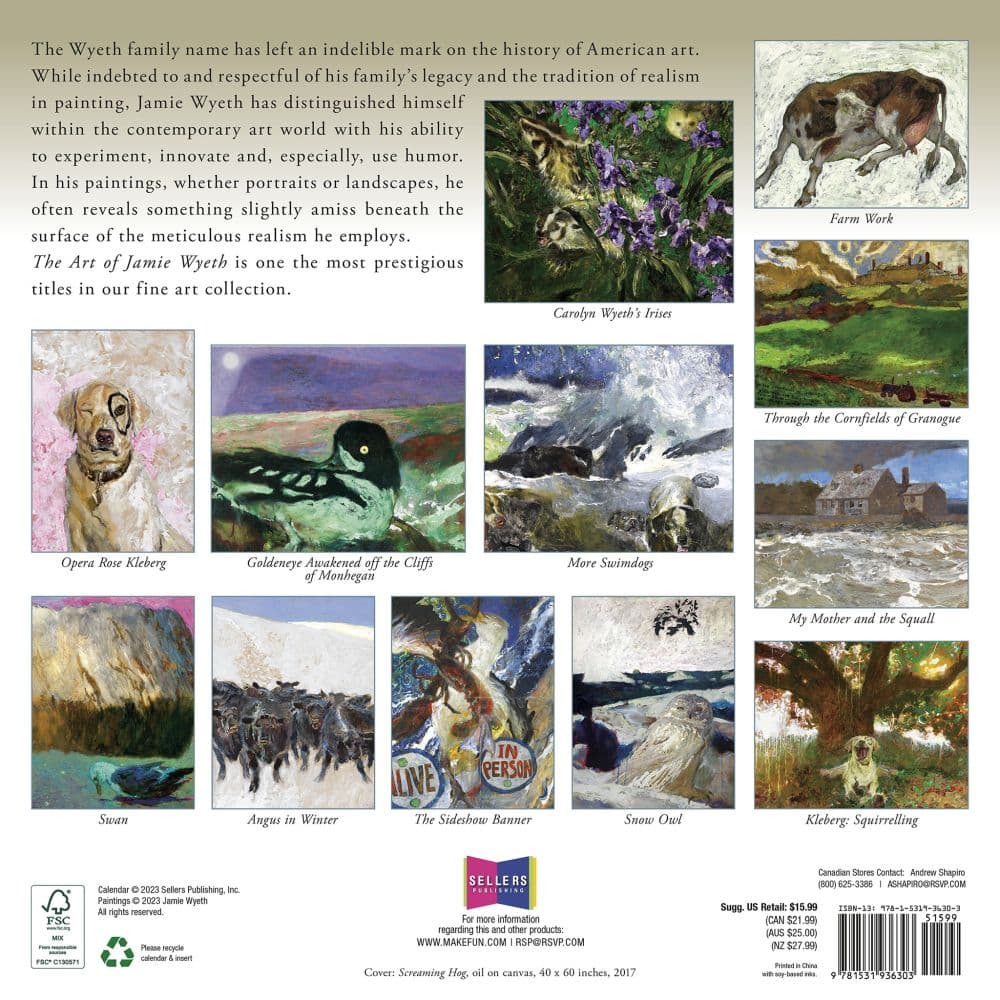 Art Of Jamie Wyeth 2024 Wall Calendar First Alternate Image width=&quot;1000&quot; height=&quot;1000&quot;