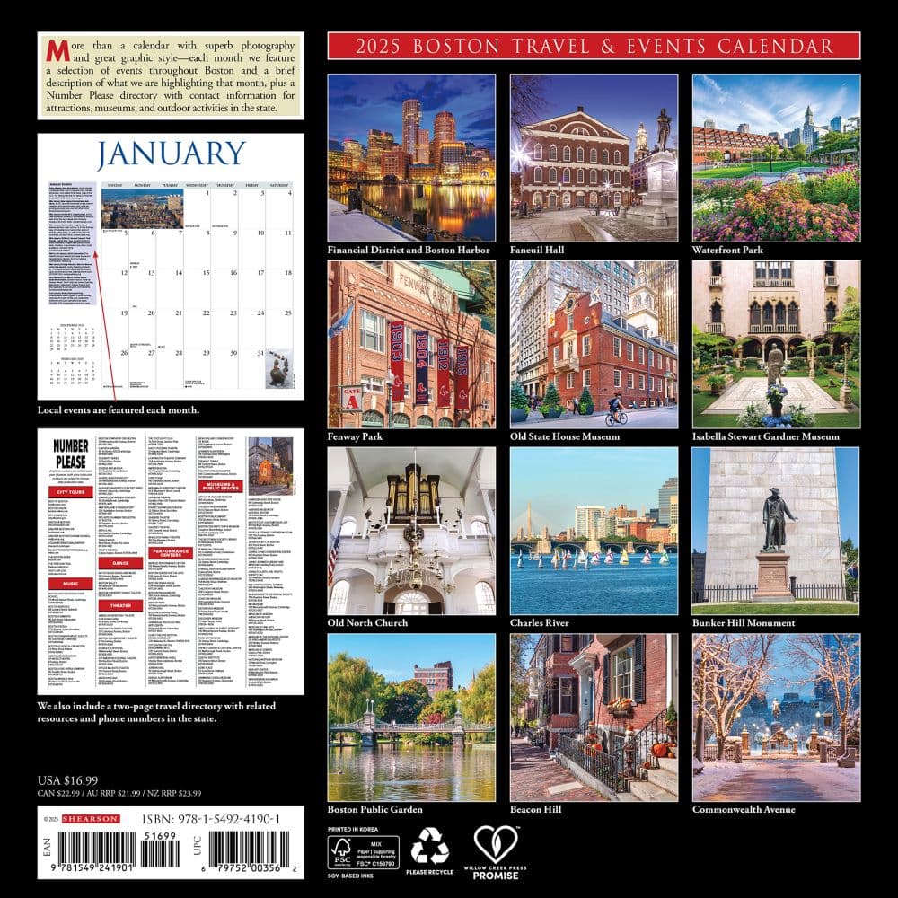 Boston Events 2025 Wall Calendar First Alternate Image width="1000" height="1000"