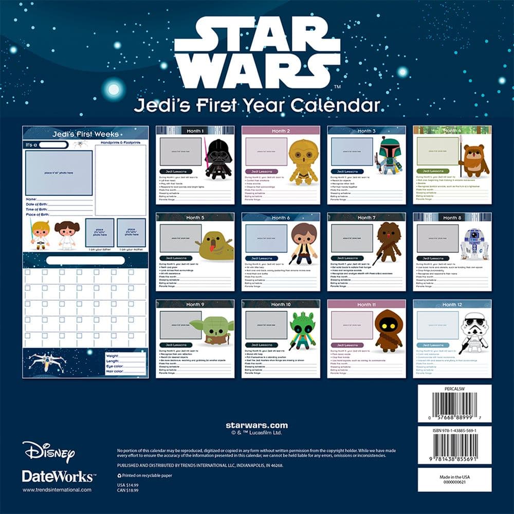 Jedis Babys First Year Wall Calendar Alternate Image 1