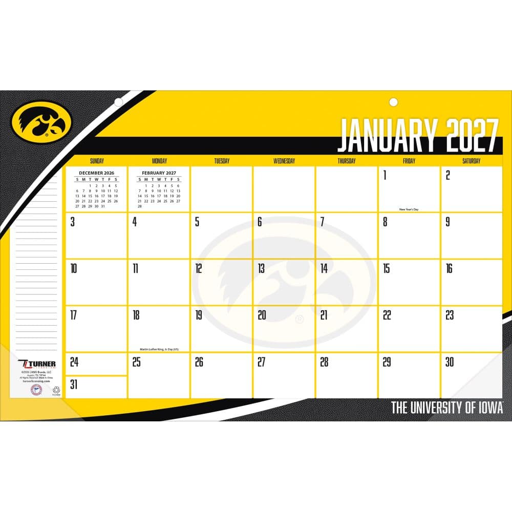 Iowa Hawkeyes 2027 Desk Pad 17" X 11" First Alternate Image