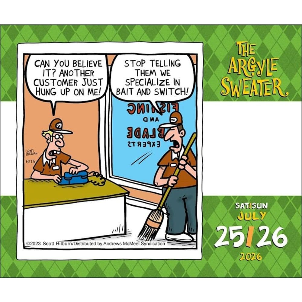 Argyle Sweater 2026 Desk Calendar Third Alternate Image
