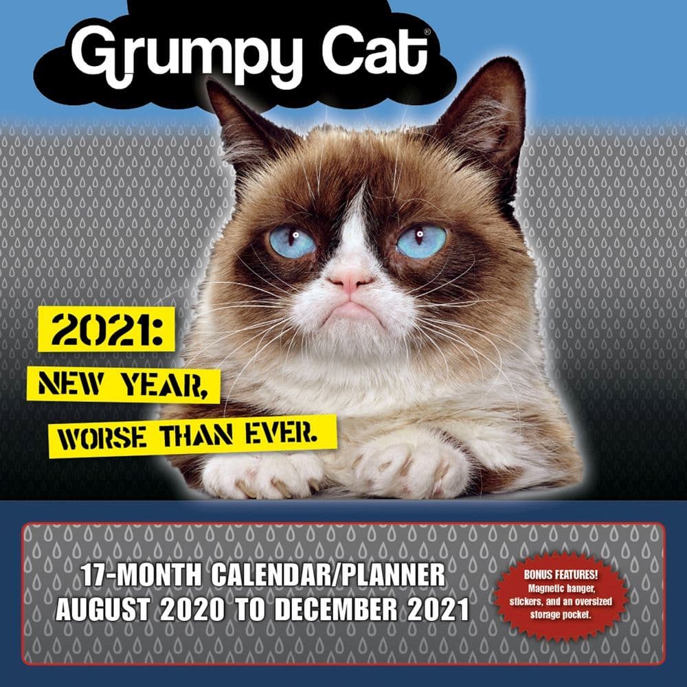 Grumpy Cat 2021 Calendars, Angry Cat Calendar