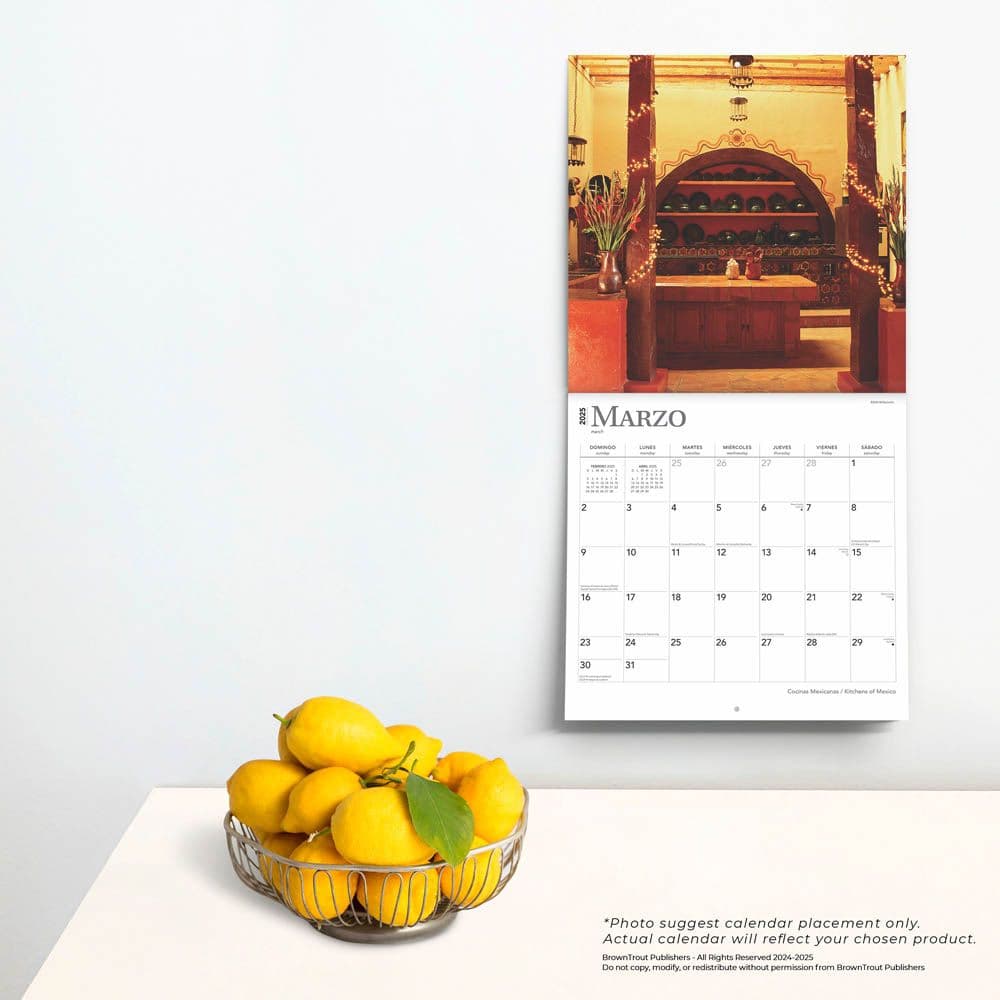 Cocinas Mexicanas 2025 Wall Calendar Spanish Fourth Alternate Image