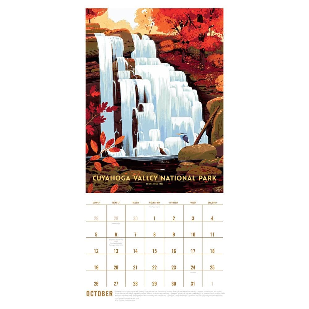 Art of the National Parks 2025 Wall Calendar Alt3