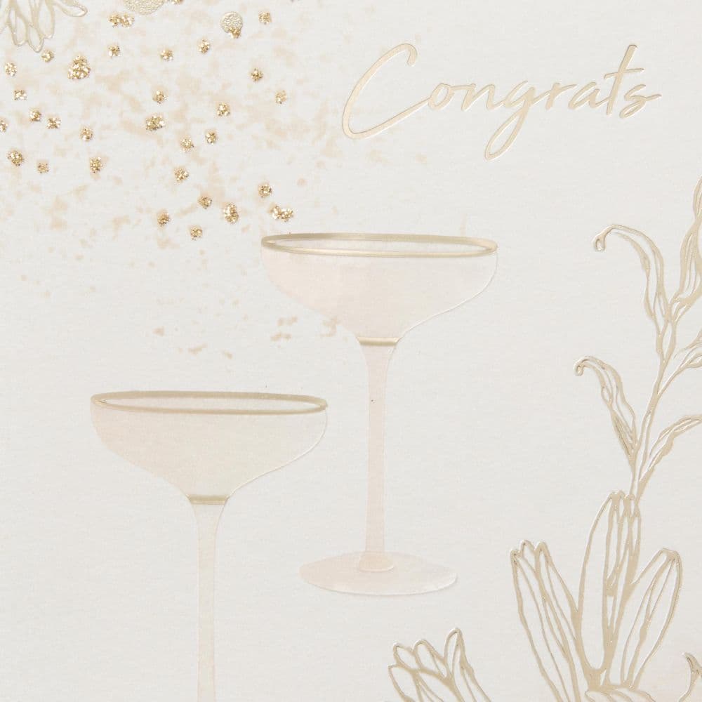 Two Coupe Champagne Glasses Wedding Card Third Alternate Image width=&quot;1000&quot; height=&quot;1000&quot;
