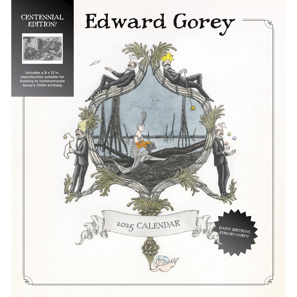 Edward Gorey 2025 Wall Calendar