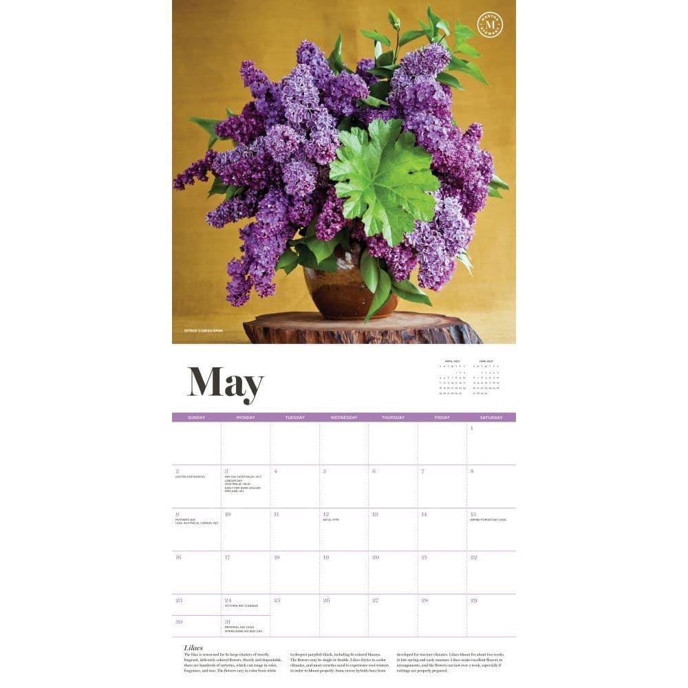 34 Best 2021 Flower Calendars Calendar Buy
