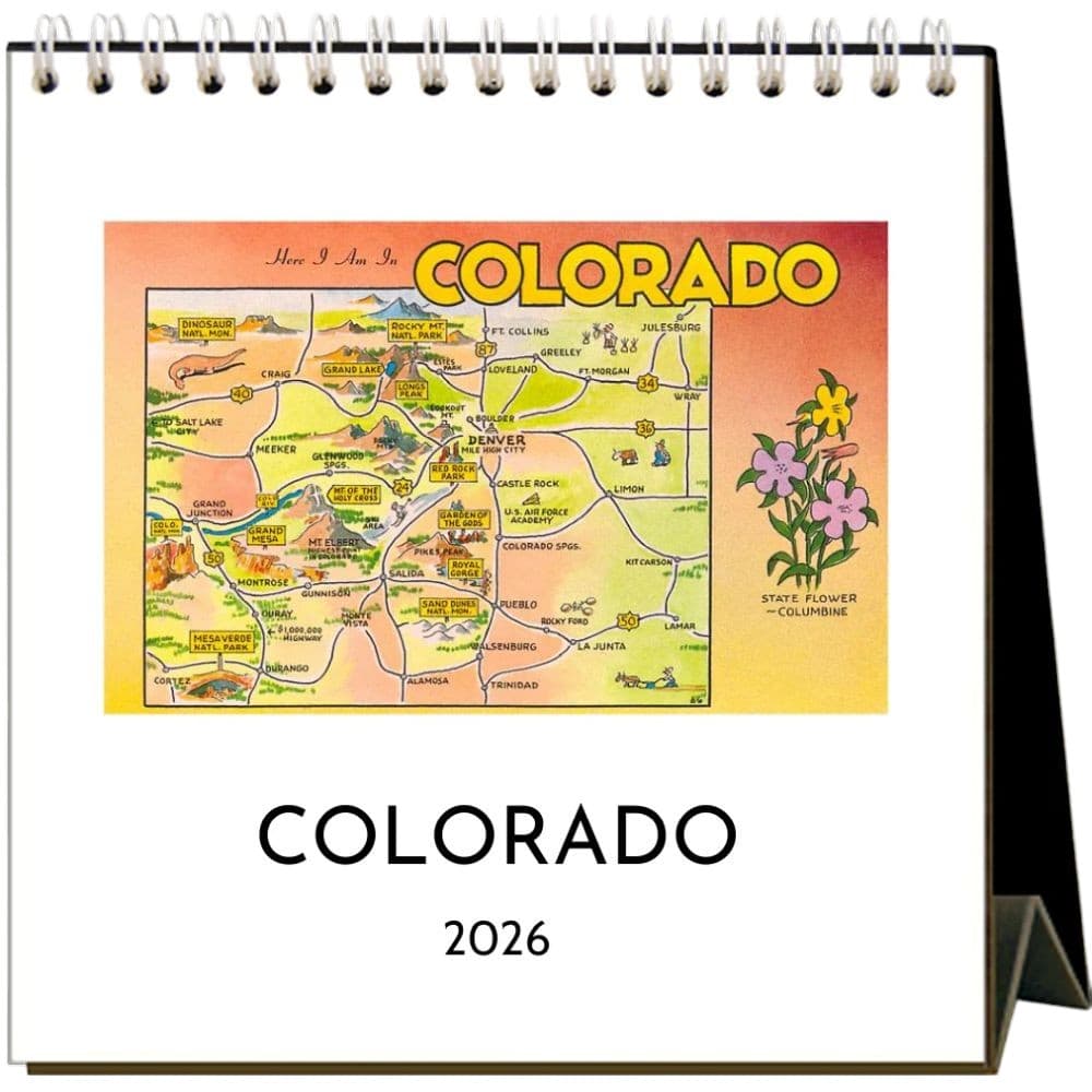 Colorado Nostalgic 2026 Easel Desk Calendar Main Product Image