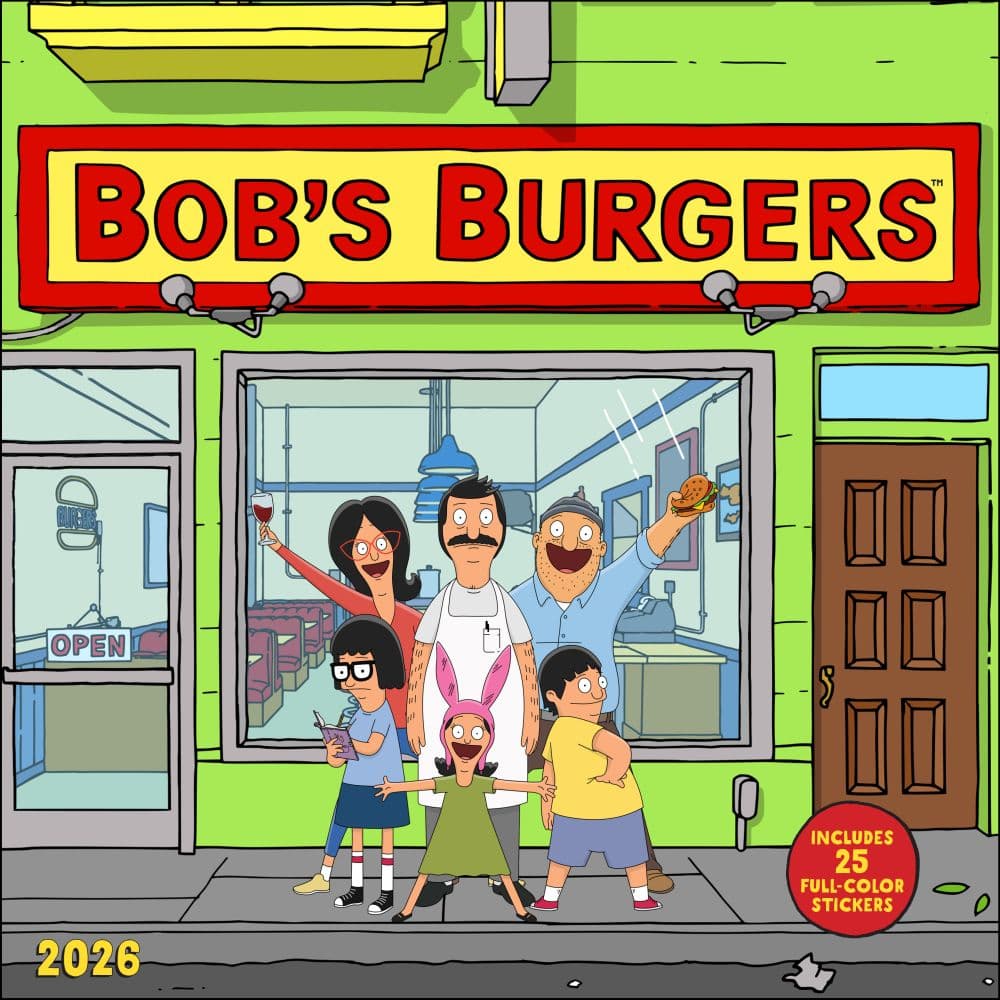 Bobs Burgers 2026 Wall Calendar Main Image