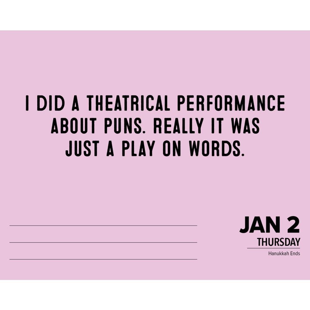 Pun Intended 2025 Desk Calendar