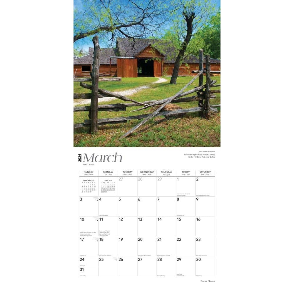 Texas Places 2024 Wall Calendar Second Alternate  Image width=&quot;1000&quot; height=&quot;1000&quot;
