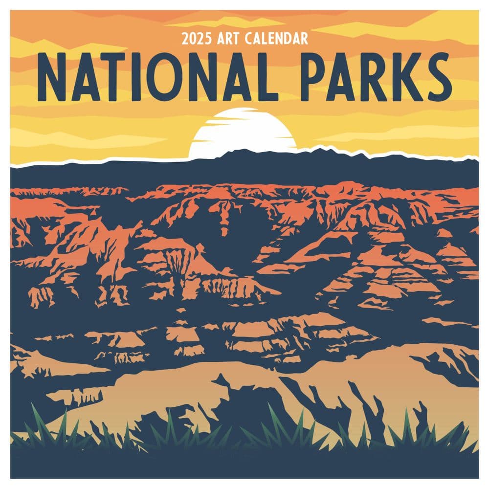 National Parks Art 2025 Wall Calendar Main Image