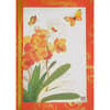 image Orange Orchids Birthday Card