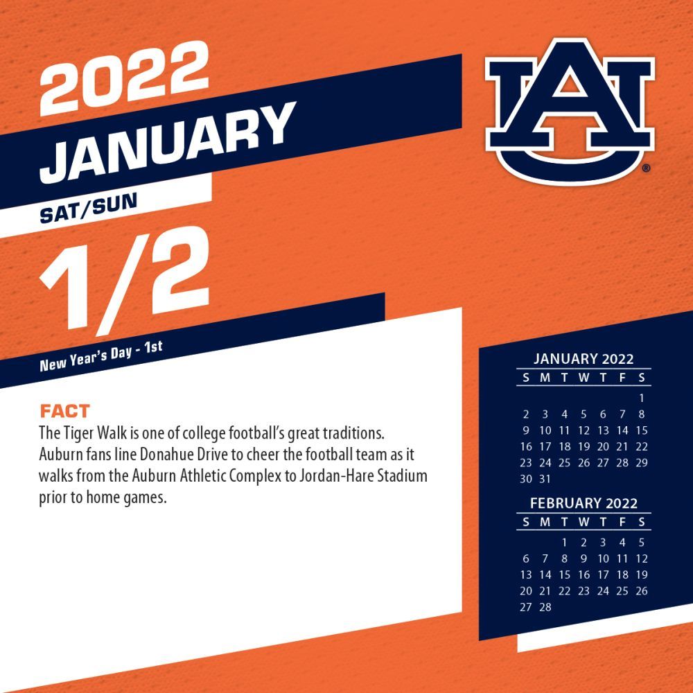 COL Auburn Tigers 2022 Desk Calendar