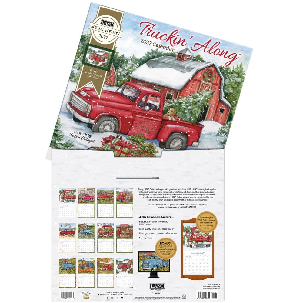 Truckin Along Special Edition 2027 Wall Calendar Fourth Alternate Image