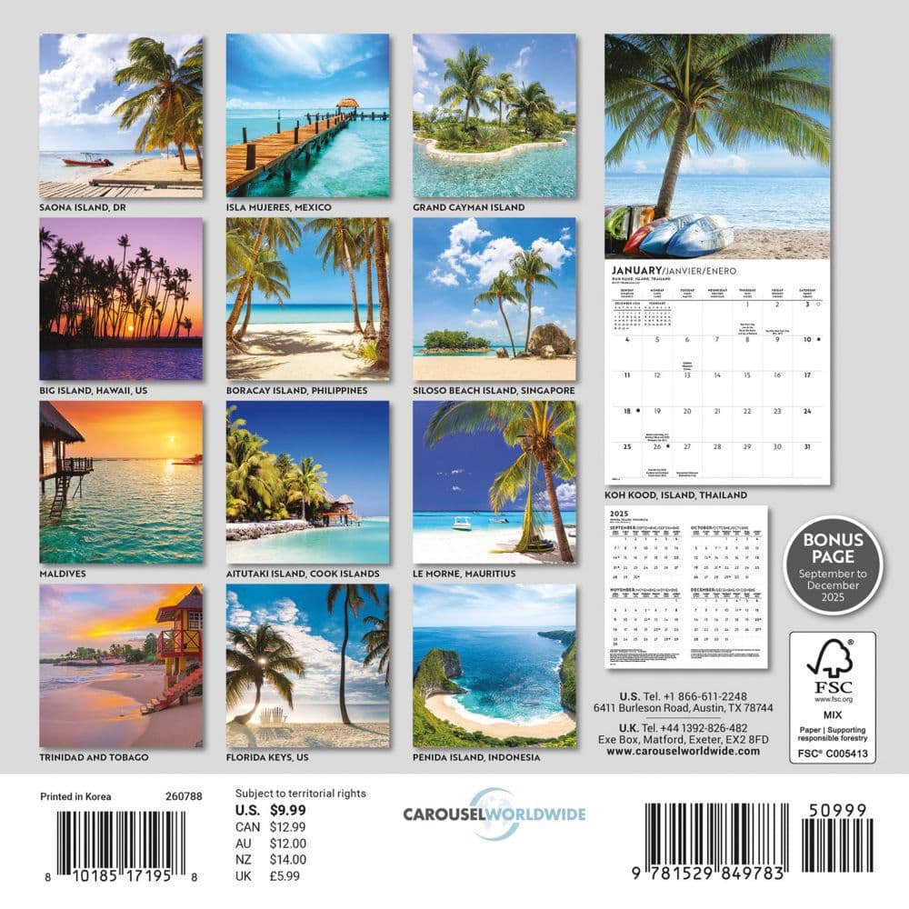 Island Paradise 2026 Mini Wall Calendar First Alternate Image