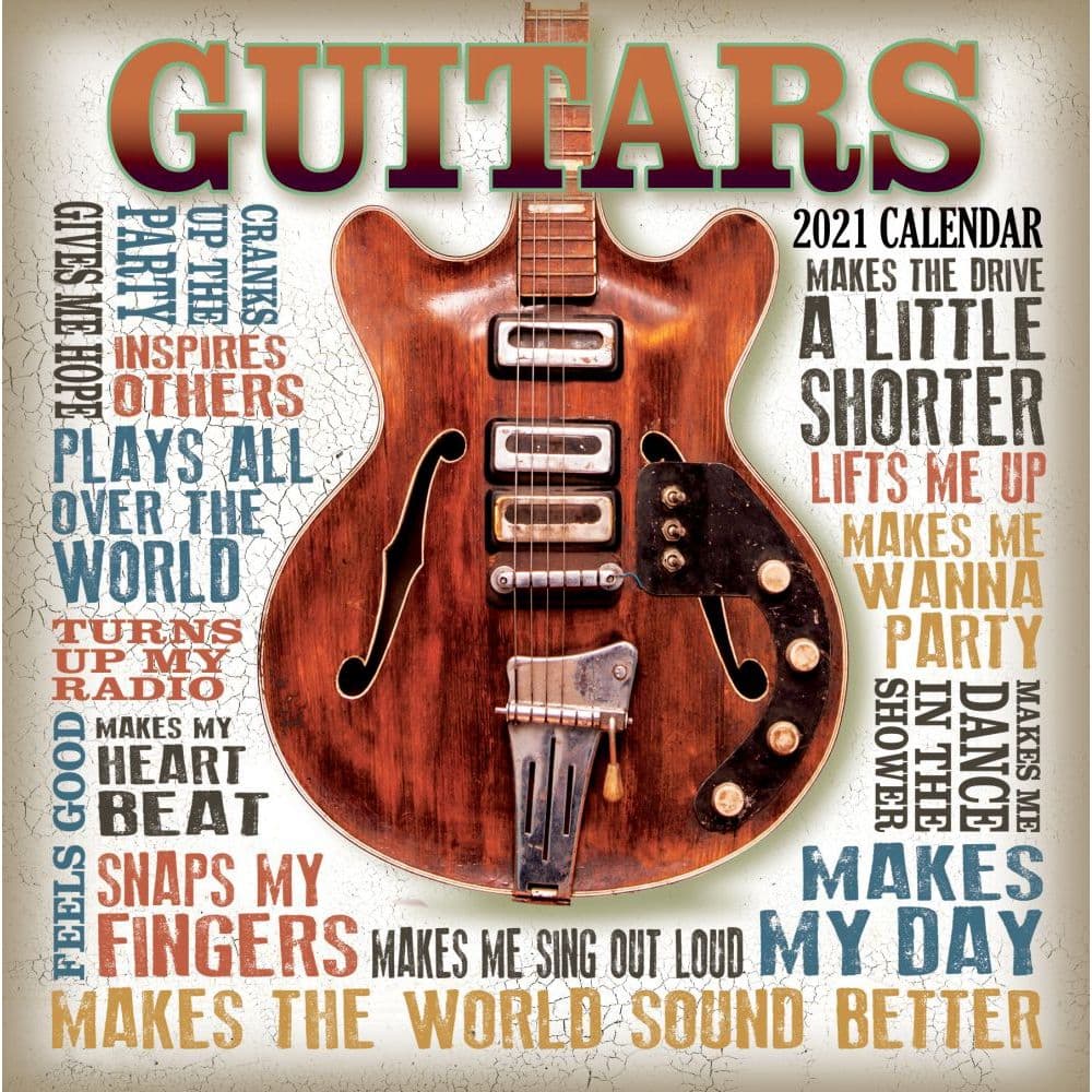 Retrorocket Guitars Wall Calendar
