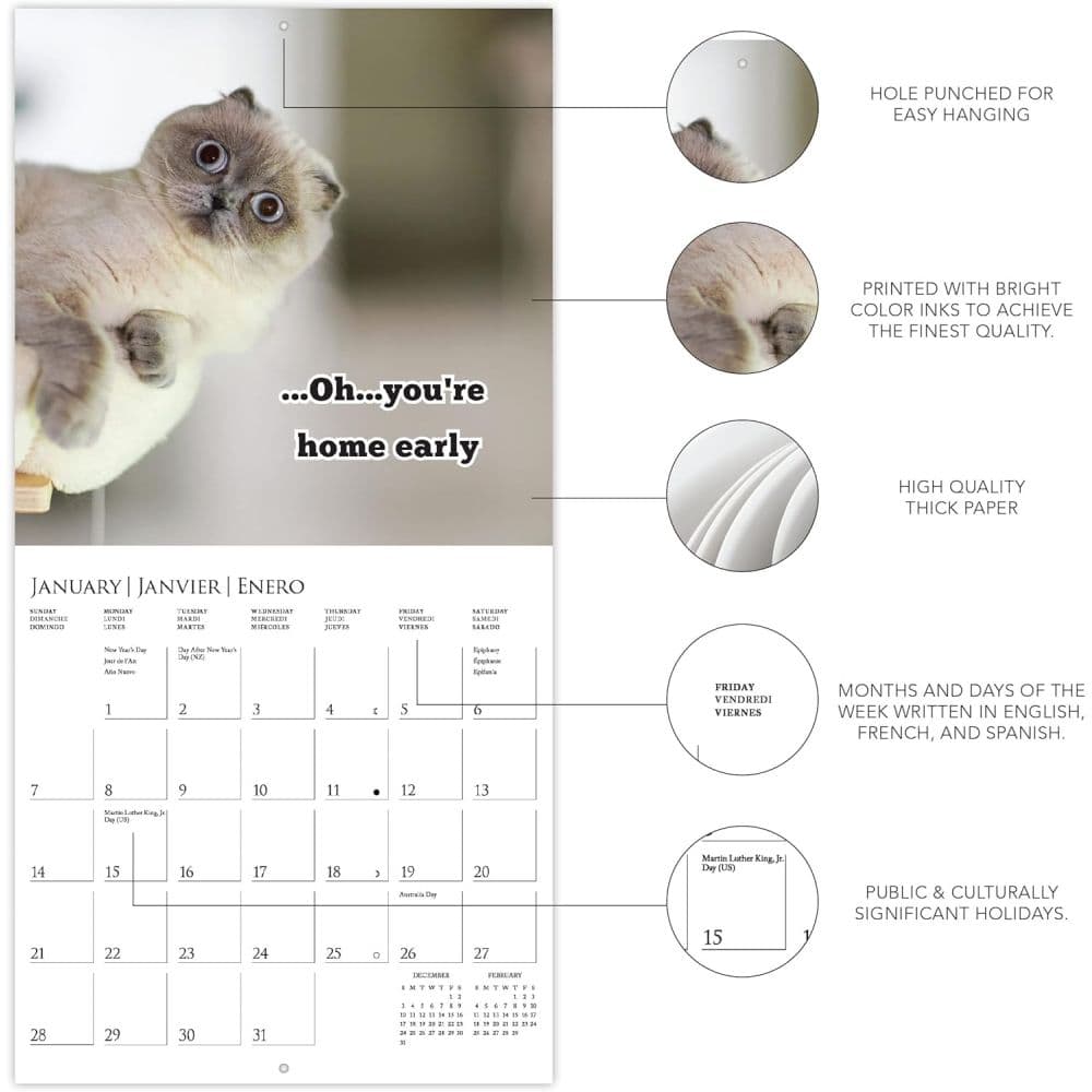 Nuthin But Trouble 2024 Mini Wall Calendar Fourth Alternate Image width=&quot;1000&quot; height=&quot;1000&quot;